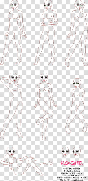 Anime Bases Woman Body Outline Transparent Background Png Off