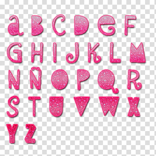 Abecedario, pink Alphabet illustration transparent background PNG clipart