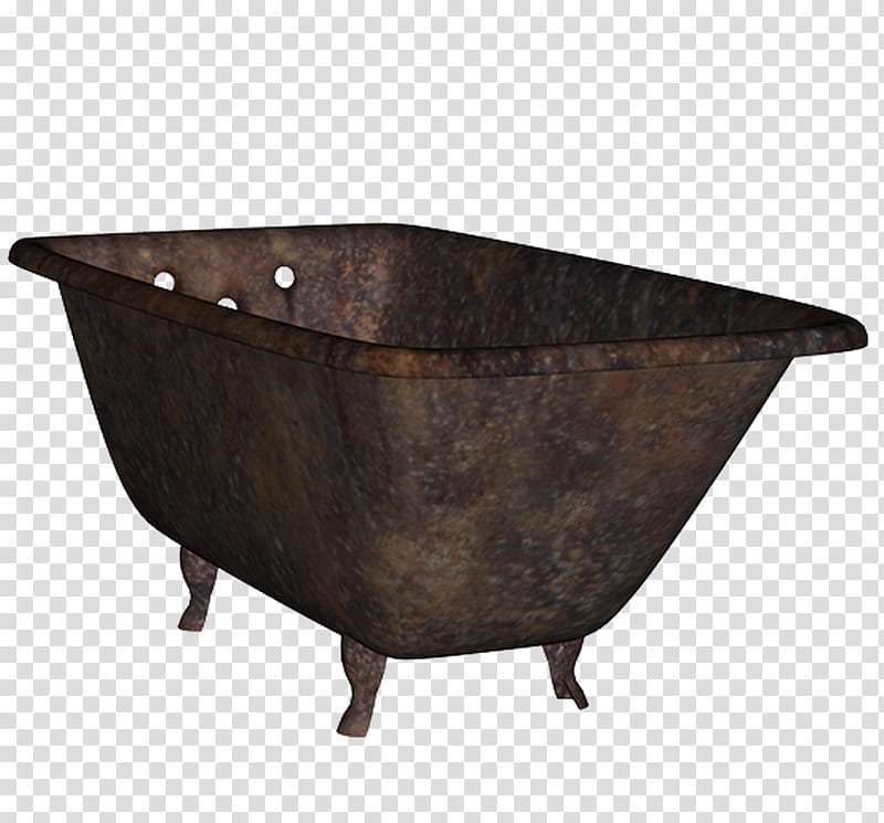 Rusty Old Bathtub , brown footed bathtub transparent background PNG clipart