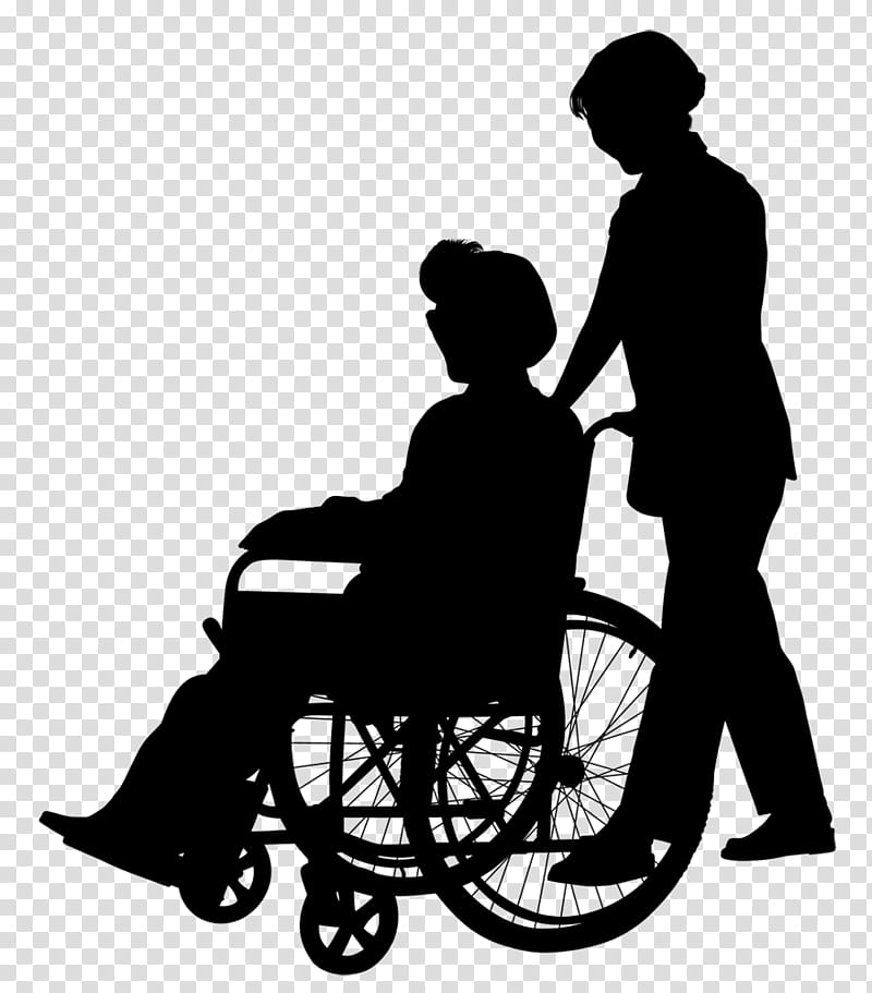 Wheelchair Wheelchair, Human, Health, Silhouette, Behavior, Sitting, Vehicle transparent background PNG clipart