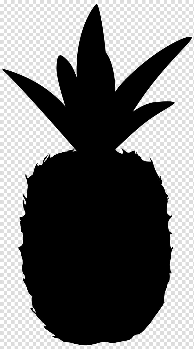 Tree Silhouette, Leaf, Flower, Plants, Pineapple, Ananas, Fruit, Blackandwhite transparent background PNG clipart