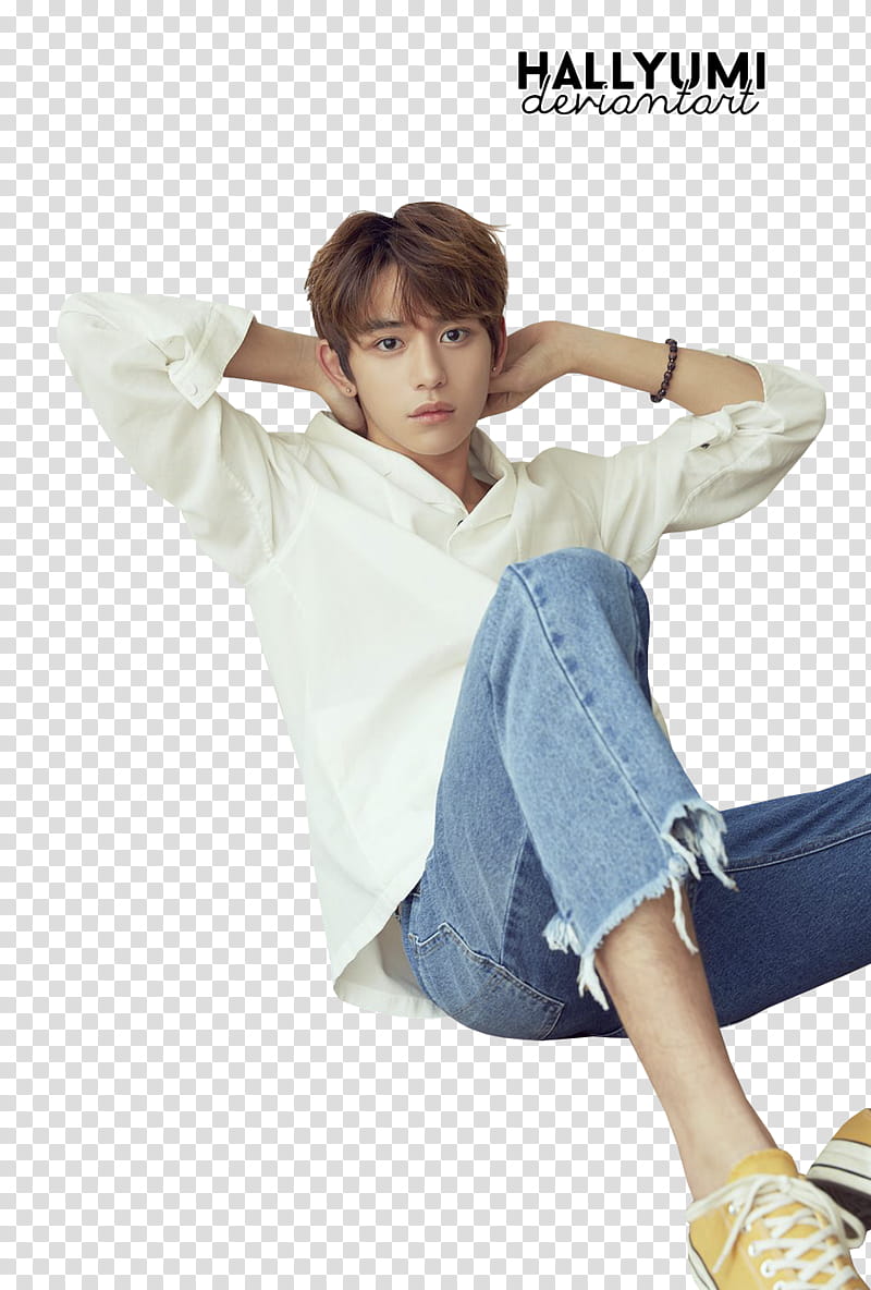 Lucas and Jungwoo, man wearing white dress shirt transparent background PNG clipart