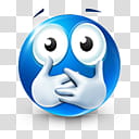 Very emotional emoticons , , blue shocked emoji transparent background PNG clipart