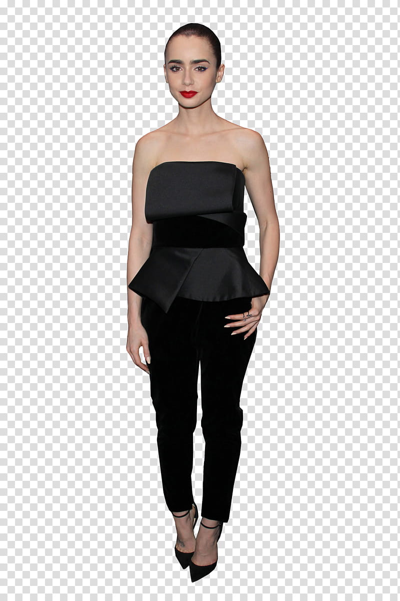 Lily Collins, NEVEROUTOFSTYLE () transparent background PNG clipart