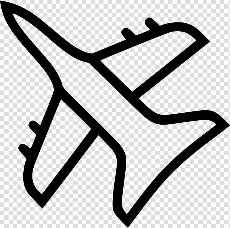 Airplane Logo, Aircraft, Flat Design, Line, Coloring Book, Blackandwhite, Line Art transparent background PNG clipart