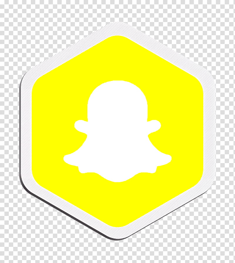 hexagon icon media icon polygon icon, Snapchat Icon, Social Icon, Yellow, Logo, Square, Emblem, Symbol transparent background PNG clipart