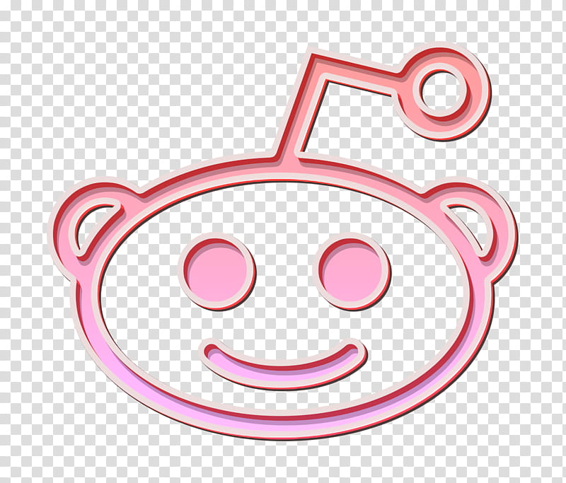 media icon reddit icon social icon, Pink, Emoticon, Smile, Circle transparent background PNG clipart