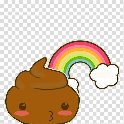 COSAS TIERNAS, poop and rainbow illustration transparent background PNG clipart