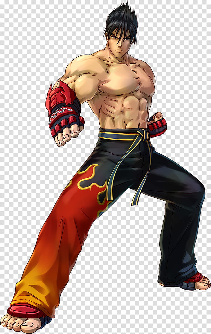 Jin Kazama Project X Zone, man wearing pants game character transparent background PNG clipart