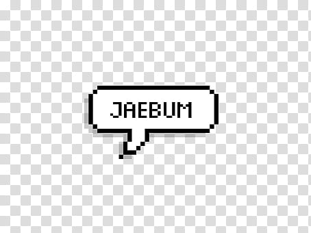 SPEECH BUBBLE, Jaebum text transparent background PNG clipart