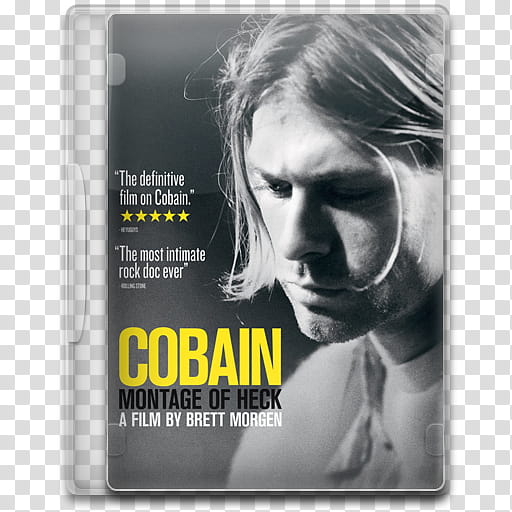 Movie Icon Mega , Cobain, Montage of Heck, Cobain montage of heck DVD case transparent background PNG clipart