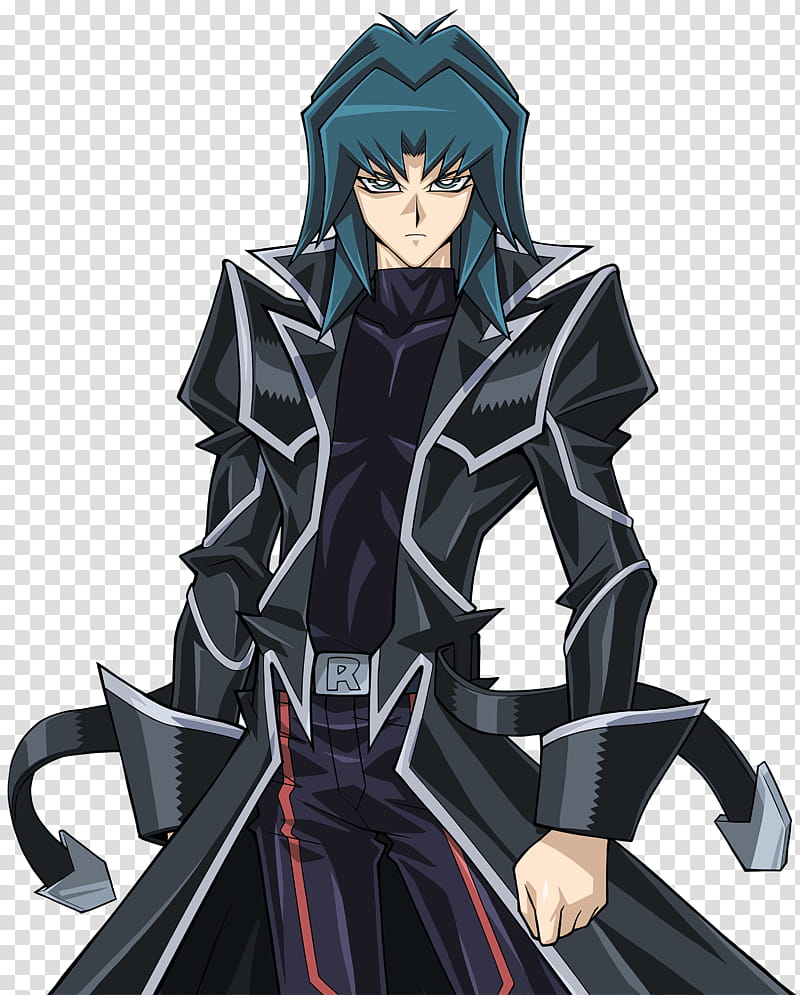 Dark Zane Truesdale render, blue-haired male anime character transparent background PNG clipart