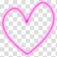 DELUCES NEON DE COLORES, pink heart doodle transparent background PNG clipart