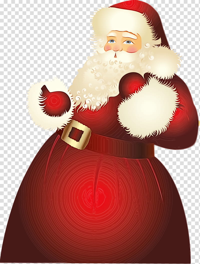 Santa claus, Christmas Santa, Saint Nicholas, Kris Kringle, Father Christmas, Watercolor, Paint, Wet Ink transparent background PNG clipart