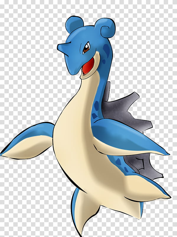 Lapras, blue and white Pokemon character illustration transparent background PNG clipart