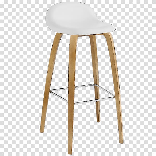 Bar stool Gubi Design Chair, Watercolor, Paint, Wet Ink, Gubi Semi Pendant, Furniture, Magis, Wood transparent background PNG clipart