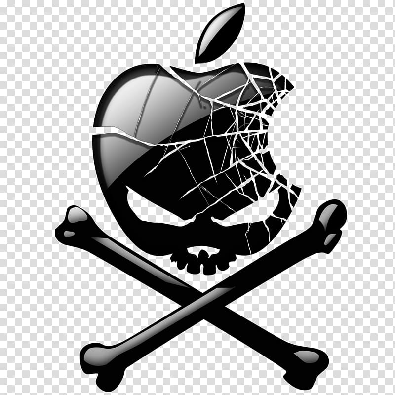 Hackintosh logo, Apple logo skull transparent background PNG clipart