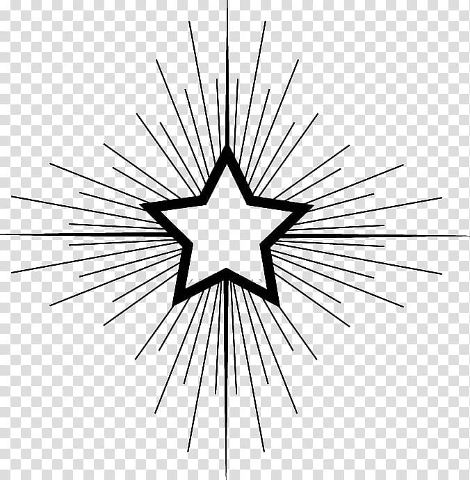 Christmas c, black ray lines and star artwork transparent background PNG clipart