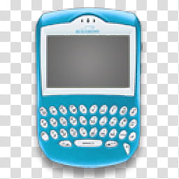 blue and white QWERTY phone transparent background PNG clipart