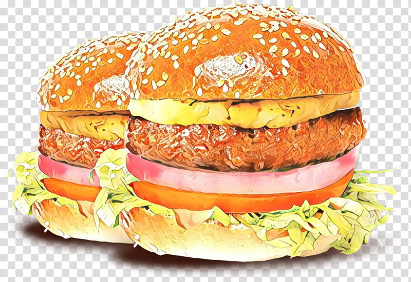 Hamburger, Cartoon, Food, Junk Food, Fast Food, Dish, Veggie Burger, Original Chicken Sandwich transparent background PNG clipart