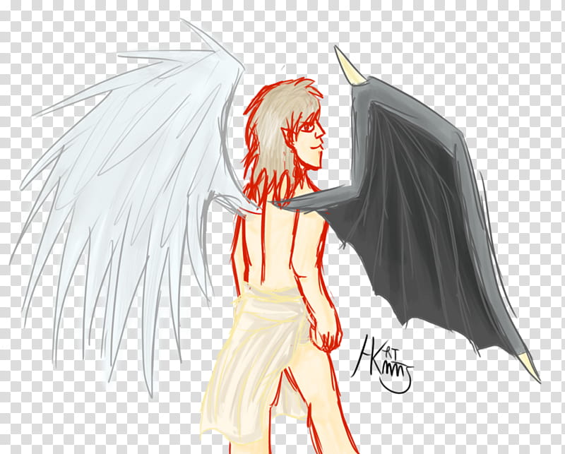 Male Fallen Angel thingy transparent background PNG clipart