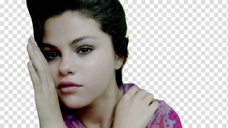 Selena Gomez  Good For You, women's pink and black floral top transparent background PNG clipart