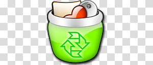 kearone s Icons volume 2, trash full lime2 transparent background PNG clipart thumbnail