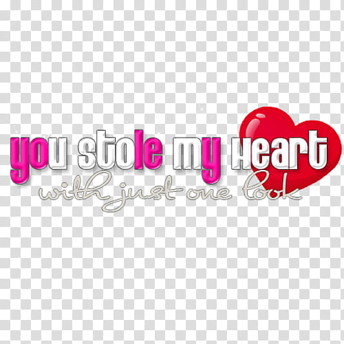 O Text D, you stole my heart text transparent background PNG clipart
