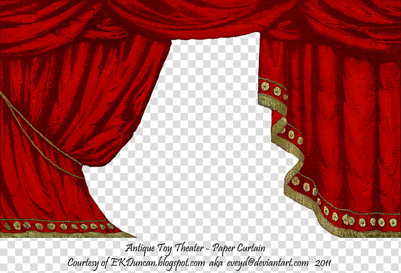 Red Toy Theater Curtain, red curtain art transparent background PNG clipart
