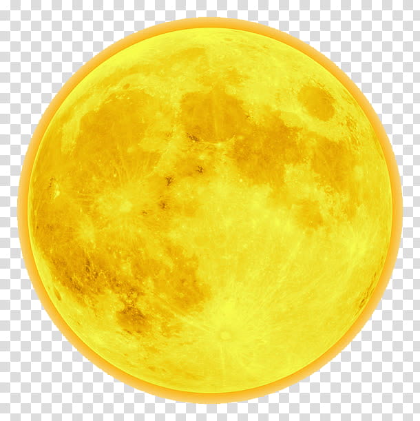full moon cartoon yellow