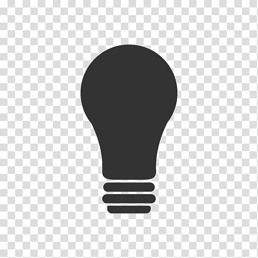 Gray Icons, lightbulb transparent background PNG clipart