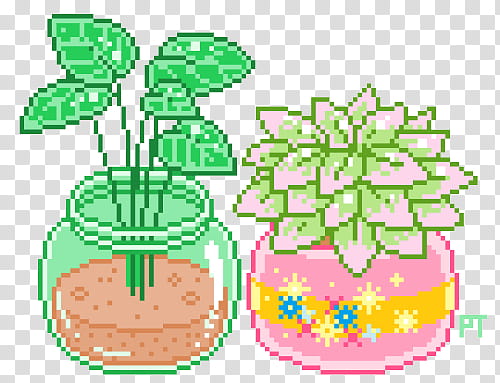 , two potted plants illustration transparent background PNG clipart