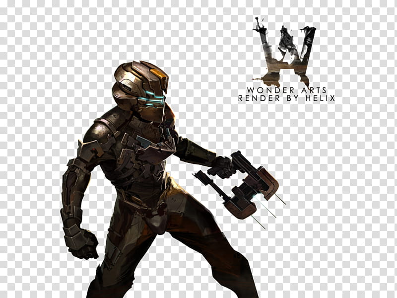 D of a space soldier in brown armor transparent background PNG clipart