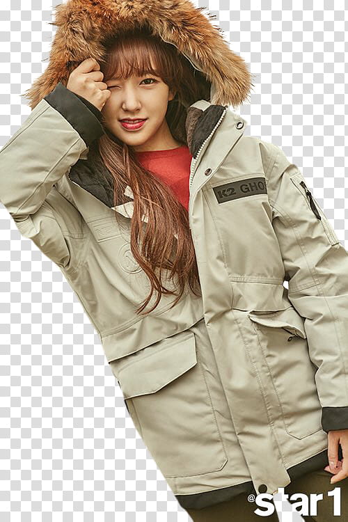CHENG XIAO WJSN, woman wearing gray jacket transparent background PNG clipart