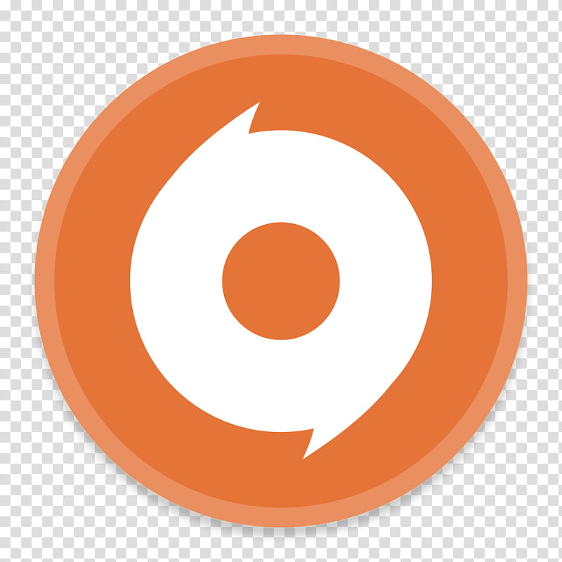 Button UI App One, round white and orange icon transparent background PNG clipart