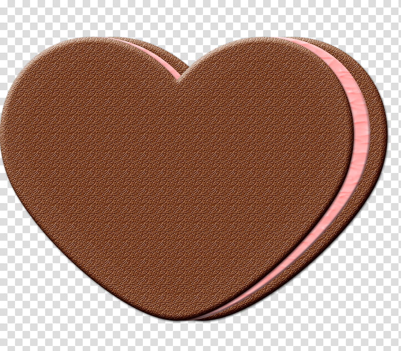 Cute ico, heart-shaped chocolate cookie illustration transparent background PNG clipart