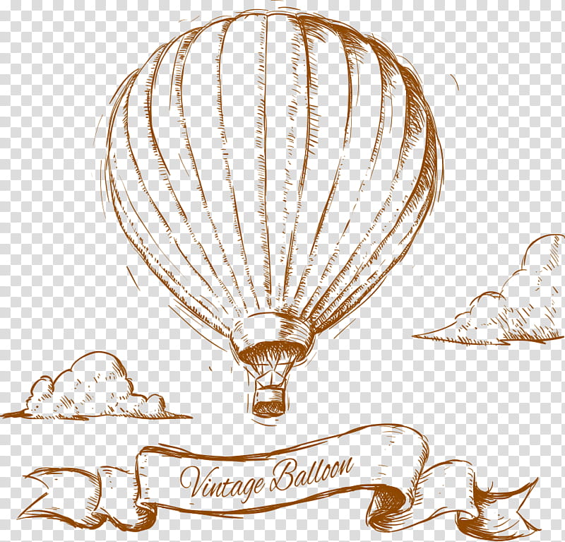 Hot Air Balloon, Drawing, Ribbon, Poster, Gift, Vehicle transparent background PNG clipart