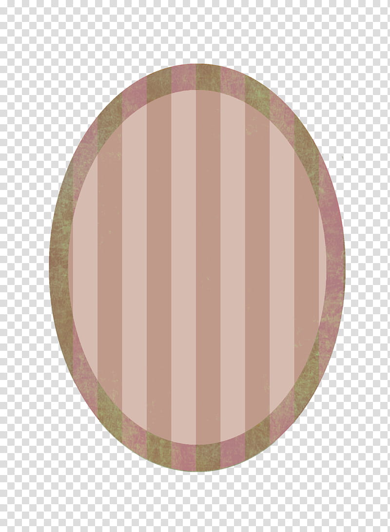 Oval Striped Frame, oval beige transparent background PNG clipart