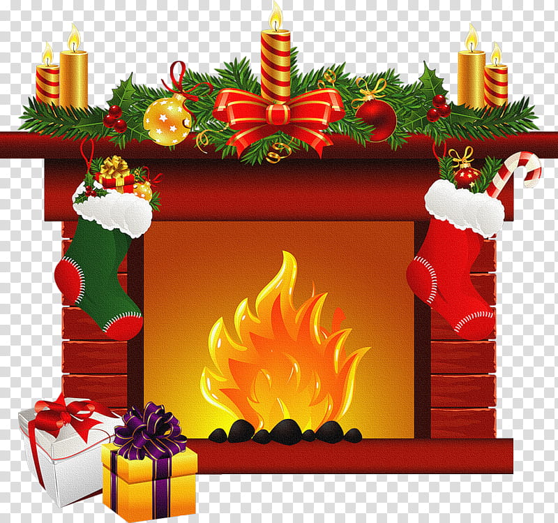 Christmas, Fireplace, Santa Claus, Christmas Day, Christmas, Chimney, Christmas ings, Fireplace Mantel transparent background PNG clipart