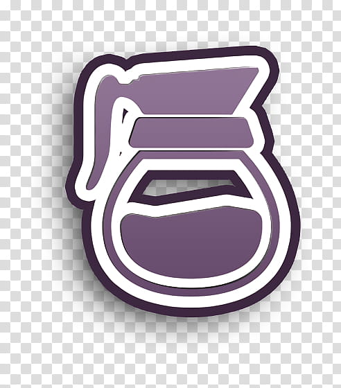 barista icon coffee icon coffeepot icon, Violet, Purple, Logo, Symbol, Buckle transparent background PNG clipart