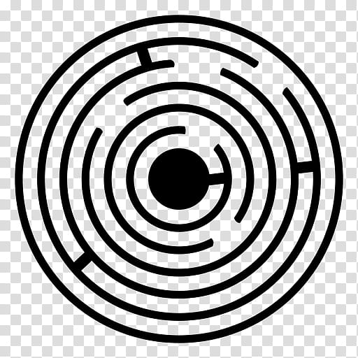 Circle, Maze, Hedge Maze, Labyrinth, Spiral, Line, Symbol transparent background PNG clipart