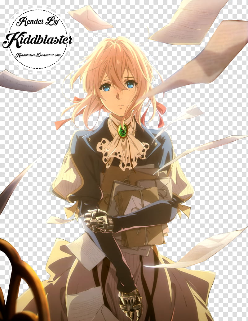 Render Violet Evergarden, Arthuria Pendragon from Fate Stay Night transparent background PNG clipart