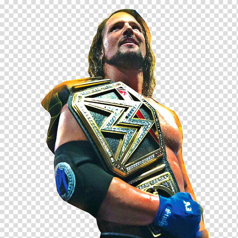 AJ Styles wwe champion  transparent background PNG clipart
