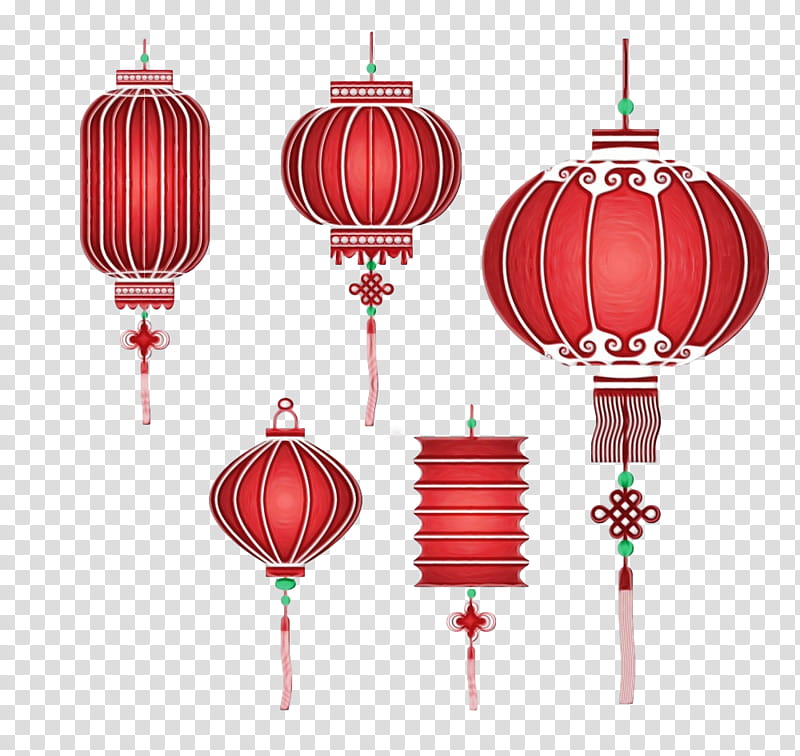 Christmas ornament, Watercolor, Paint, Wet Ink, Holiday Ornament, Red, Lantern, Lighting transparent background PNG clipart