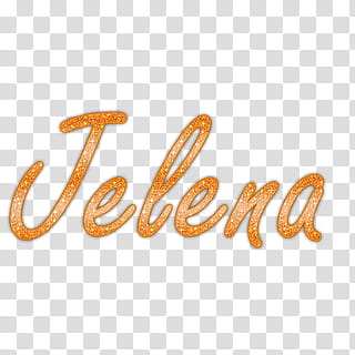 Jelena, orange jelena text transparent background PNG clipart