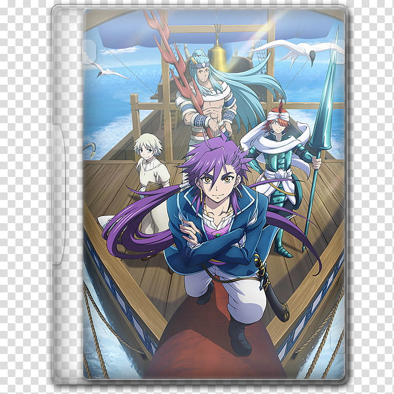Anime  Spring Season Icon , Magi; Sinbad no Bouken, purple haired male anime character transparent background PNG clipart