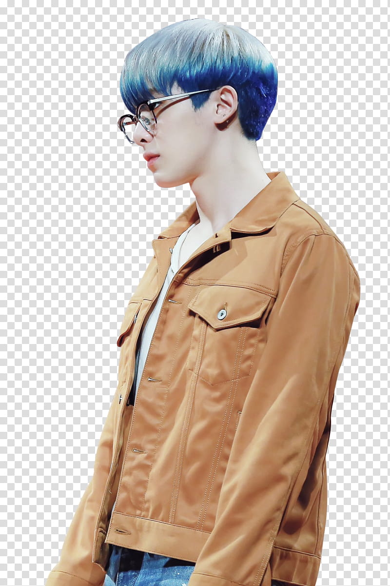 WONHO MONSTA X , man wearing brown jacket transparent background PNG clipart