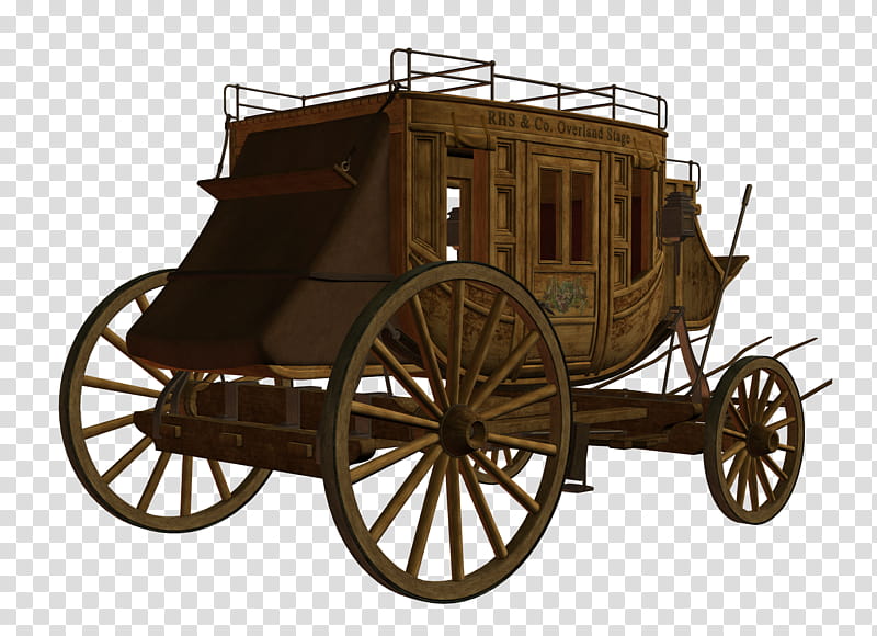 D Stage Coach, brown carriage illustration transparent background PNG clipart