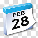 WinXP ICal, Feb  calendar page illustration transparent background PNG clipart
