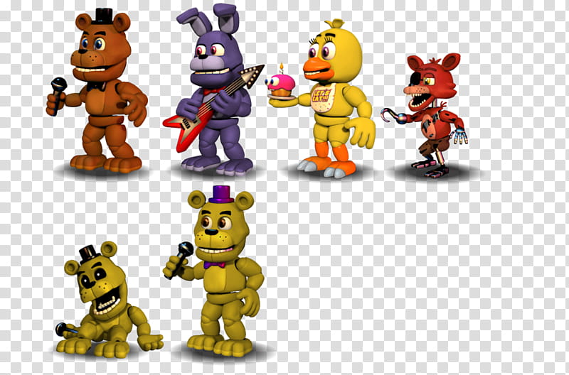 All Of The FNAF Characters Fredbear's Diner to Fazbear Fright